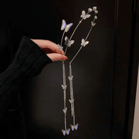 Thumbnail for Chic Crystal Butterfly Tassel Hair Band - ArtGalleryZen