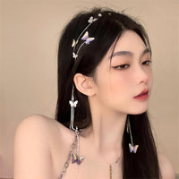 Thumbnail for Chic Crystal Butterfly Tassel Hair Band - ArtGalleryZen