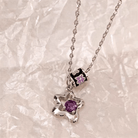 Thumbnail for Chic Crystal Inlaid Star Charm Necklace - ArtGalleryZen