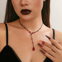 Thumbnail for Chic Crystal Pendant Y Necklace - ArtGalleryZen