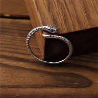 Thumbnail for Chic CZ Inlaid Adjustable Snake Ring - ArtGalleryZen