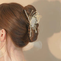 Thumbnail for Chic CZ Inlaid Butterfly Chignon Claw Clip Hair Clip - ArtGalleryZen