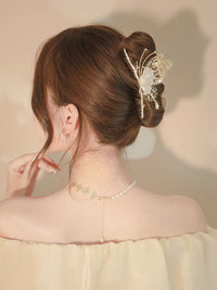 Thumbnail for Chic CZ Inlaid Butterfly Chignon Claw Clip Hair Clip - ArtGalleryZen