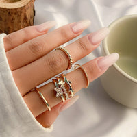 Thumbnail for Chic CZ Inlaid Butterfly Ring Set - ArtGalleryZen