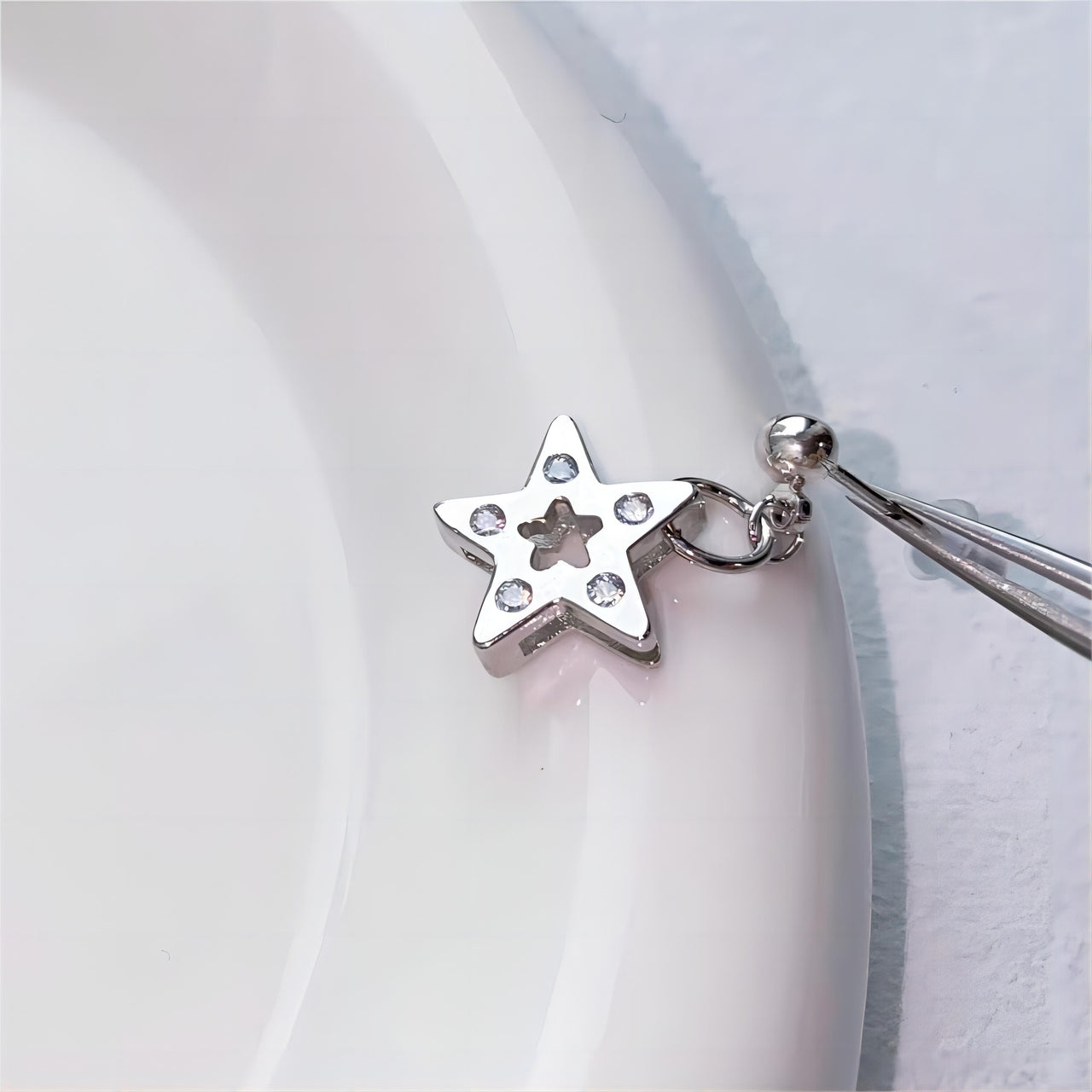 Chic CZ Inlaid Dangle Star Earrings - ArtGalleryZen