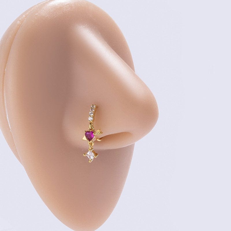 Copper Inlay Cubic Zirconia Star Fake Nose Ring Fake Nose Piercing - China  Fake Nose Rings and Fake Nose Piercing price | Made-in-China.com