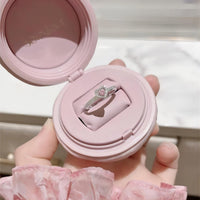 Thumbnail for Chic CZ Inlaid Pink Crystal Heart Ring - ArtGalleryZen