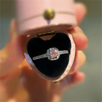 Thumbnail for Chic CZ Inlaid Stackable Pink Crystal Ring - ArtGalleryZen
