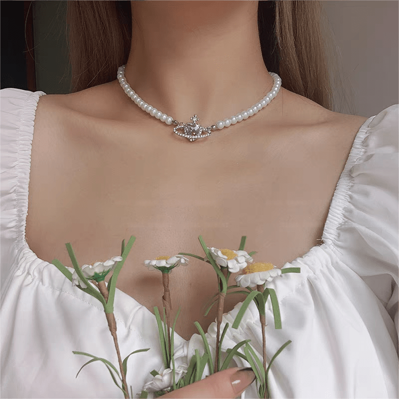 Chic CZ Inlaid Purple Saturn Necklace Earrings Bracelet Set - ArtGalleryZen