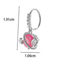 Thumbnail for Chic CZ Inlaid Titanium Steel Flower Heart Nose Piercing Nose Stud Nose Hoop - ArtGalleryZen