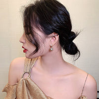 Thumbnail for Chic CZ Pearl Inlaid Star Moon Phase Earrings - ArtGalleryZen