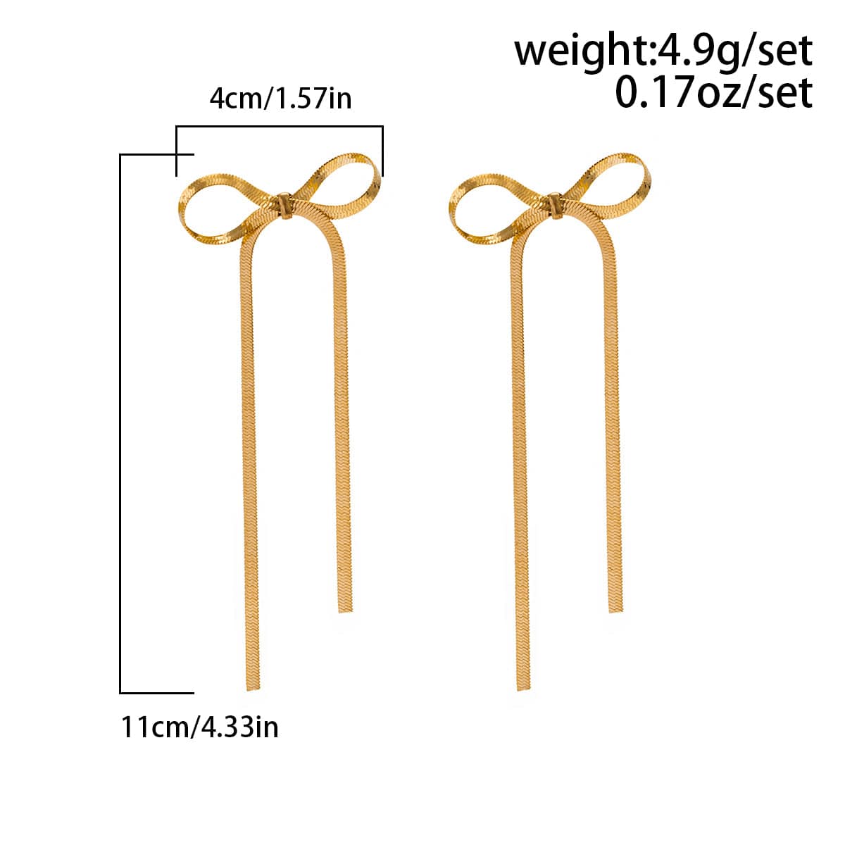 Chic Dangling Ribbon Earrings - ArtGalleryZen