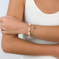 Thumbnail for Chic Elegant Layered Star Tassel Pearl Chain Bracelet - ArtGalleryZen