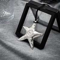 Thumbnail for Chic Embossed Starfish Pendant Wax String Necklace - ArtGalleryZen