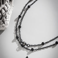 Thumbnail for Chic Enamel Crystal Charm Ball Chain Choker Necklace - ArtGalleryZen