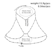 Thumbnail for Chic Enamel Hollowed-Out Crystal Charm Ball Chain Bra - ArtGalleryZen