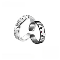 Thumbnail for Chic Enamel Kuromi Carved Baku Pattern Matching Ring - ArtGalleryZen