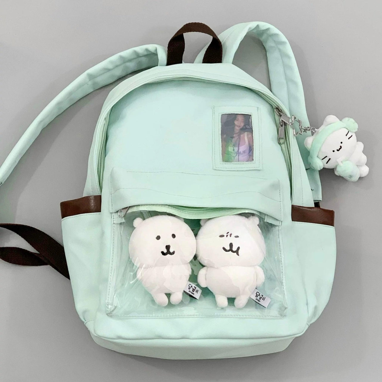 Chic Expression Mint Chocolate Kpop Fan Display Backpack - ArtGalleryZen