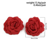 Thumbnail for Chic Fabric Rose Flower Stud Earrings - ArtGalleryZen