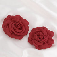 Thumbnail for Chic Fabric Rose Flower Stud Earrings - ArtGalleryZen