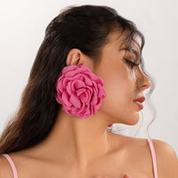 Thumbnail for Chic Fabric Rose Flower Stud Earrings - ArtGalleryZen