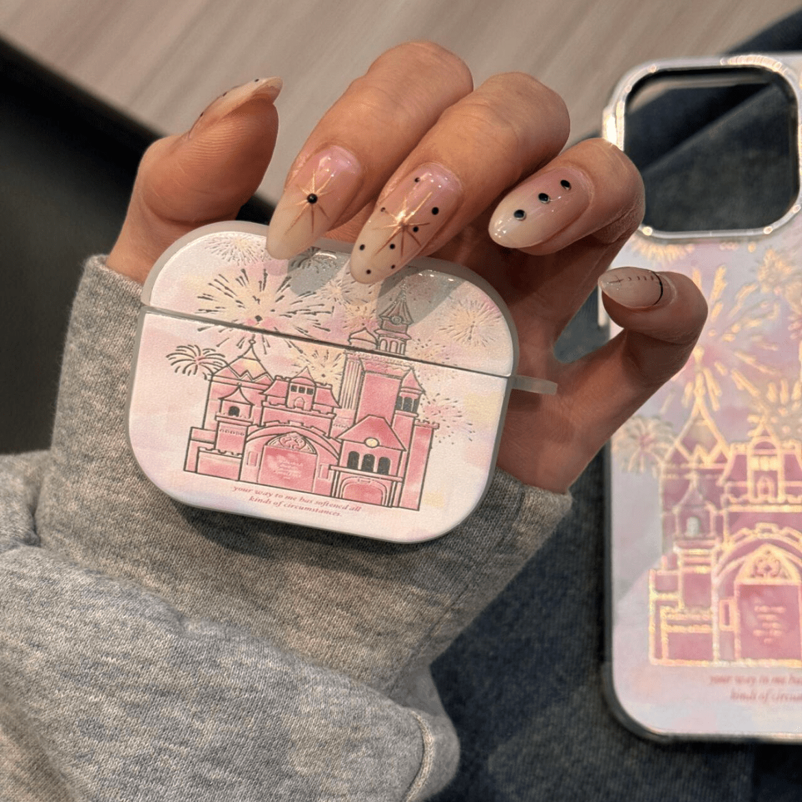 Chic Firework Castle AirPods Earphone Case - ArtGalleryZen