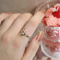 Thumbnail for Chic Floral Butterfly Pearl Ring Set - ArtGalleryZen