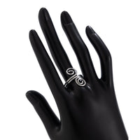 Thumbnail for Chic Geometric Duo Spiral Ring - ArtGalleryZen