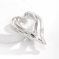 Thumbnail for Chic Gold Silver Plated Double-Layered Hollow Heart Open Ring - ArtGalleryZen