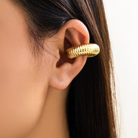Thumbnail for Chic Gold Silver Plated Threaded Ear Cuff Earrings - ArtGalleryZen