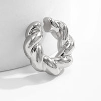 Thumbnail for Chic Gold Silver Plated Twisted Ear Cuff Earrings - ArtGalleryZen