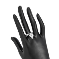 Thumbnail for Chic Gold Silver Tone Heart Charm Beaded Ring - ArtGalleryZen