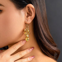 Thumbnail for Chic Gold Silver Tone Heart Tassel Earrings - ArtGalleryZen