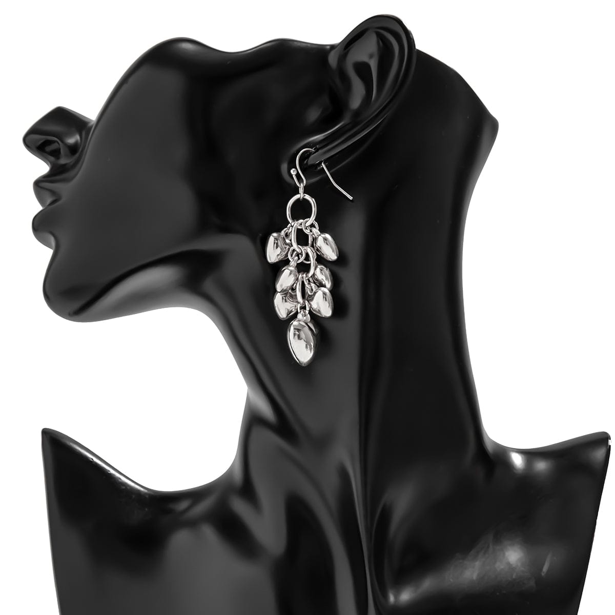 Chic Gold Silver Tone Heart Tassel Earrings - ArtGalleryZen