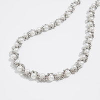 Thumbnail for Chic Gold Silver Tone Pearl Rope Chain Necklace - ArtGalleryZen