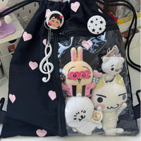 Thumbnail for Chic Heart Kpop Fan Display Drawstring Backpack - ArtGalleryZen