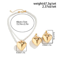 Thumbnail for Chic Heart Necklace Earrings Set - ArtGalleryZen