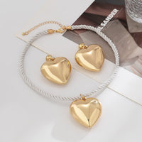 Thumbnail for Chic Heart Necklace Earrings Set - ArtGalleryZen