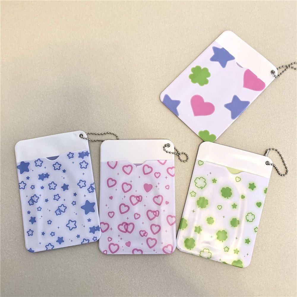 Chic Heart Star Lucky Clover Kpop Keychain Photocard Holder - ArtGalleryZen