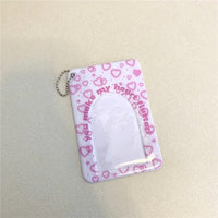 Thumbnail for Chic Heart Star Lucky Clover Kpop Keychain Photocard Holder - ArtGalleryZen