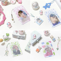 Thumbnail for Chic Heart Star Lucky Clover Kpop Keychain Photocard Holder - ArtGalleryZen