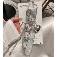 Thumbnail for Chic Hello Kitty Heart Star Charm Leather Keychain - ArtGalleryZen