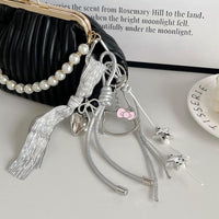 Thumbnail for Chic Hello Kitty Heart Star Charm Leather Keychain - ArtGalleryZen