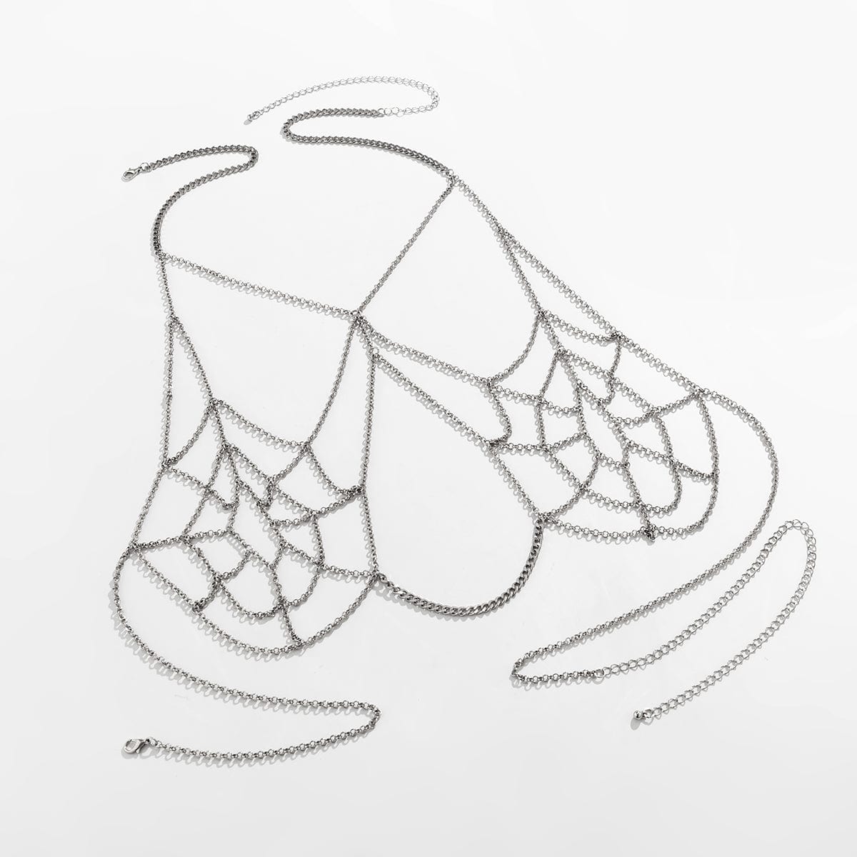Chic Hollowed-Out Cobweb Necklace Chain Bra Set - ArtGalleryZen