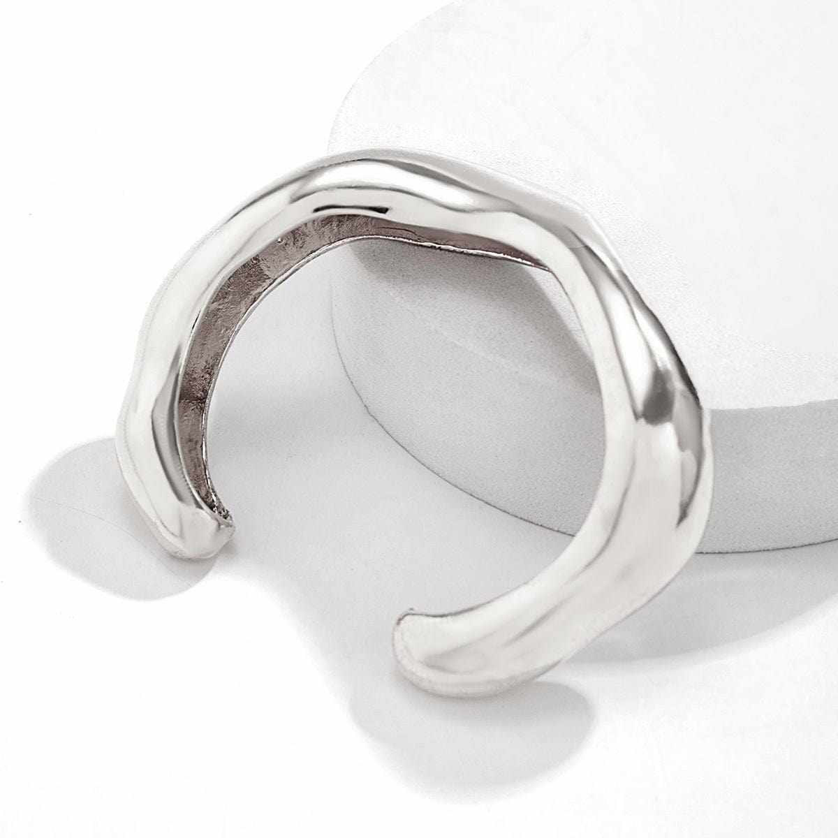 Chic Irregular Curved Open Cuff Bracelet - ArtGalleryZen