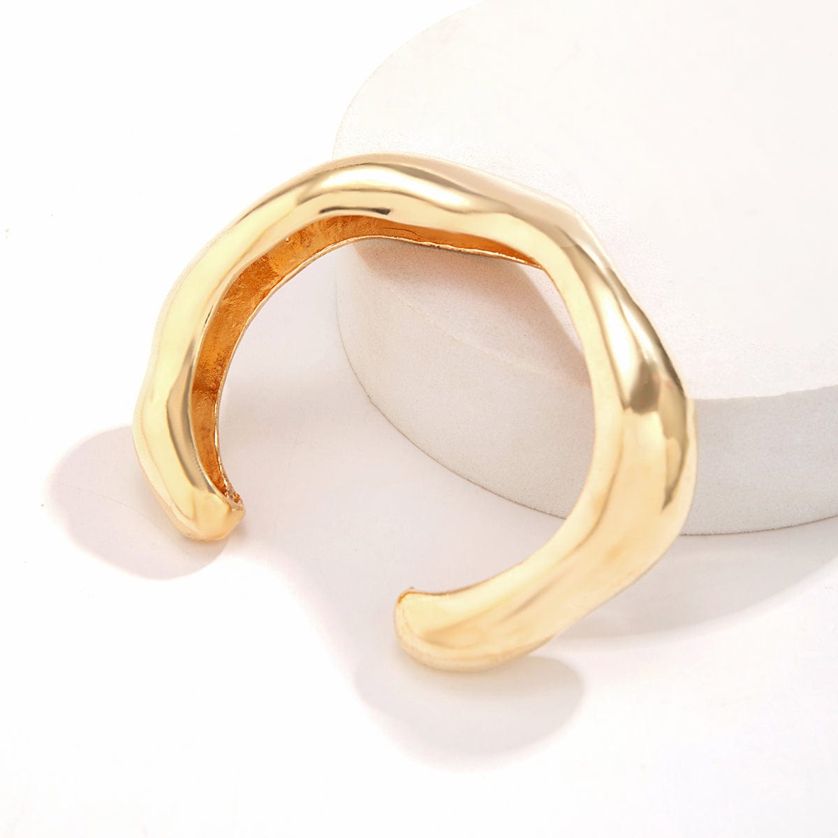 Chic Irregular Curved Open Cuff Bracelet - ArtGalleryZen