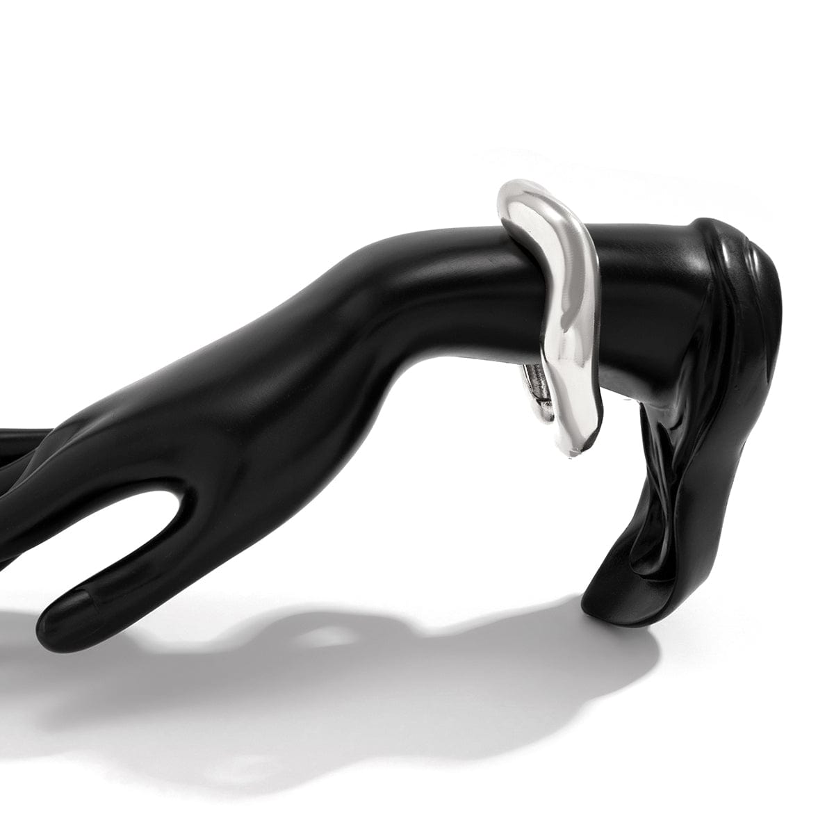 Chic Irregular Curved Open Cuff Bracelet - ArtGalleryZen