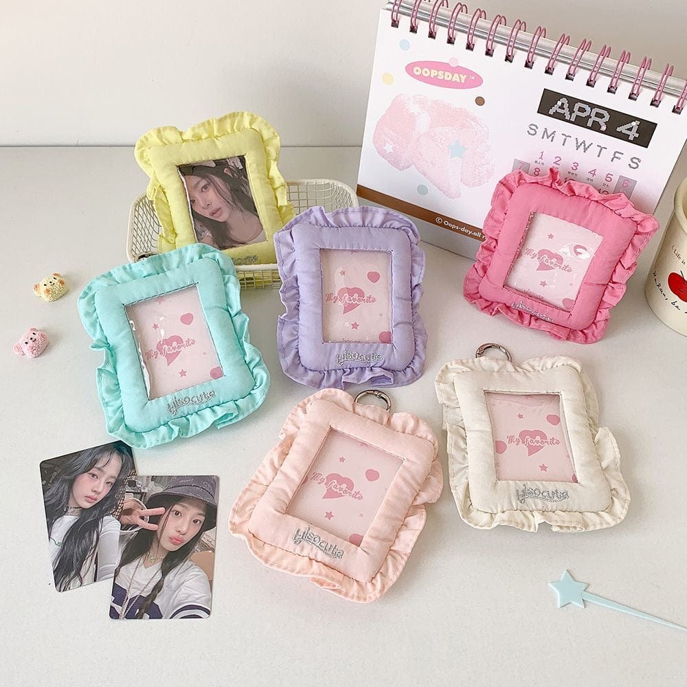 Chic Lace Pillow Kpop Keychain Photocard Holder - ArtGalleryZen