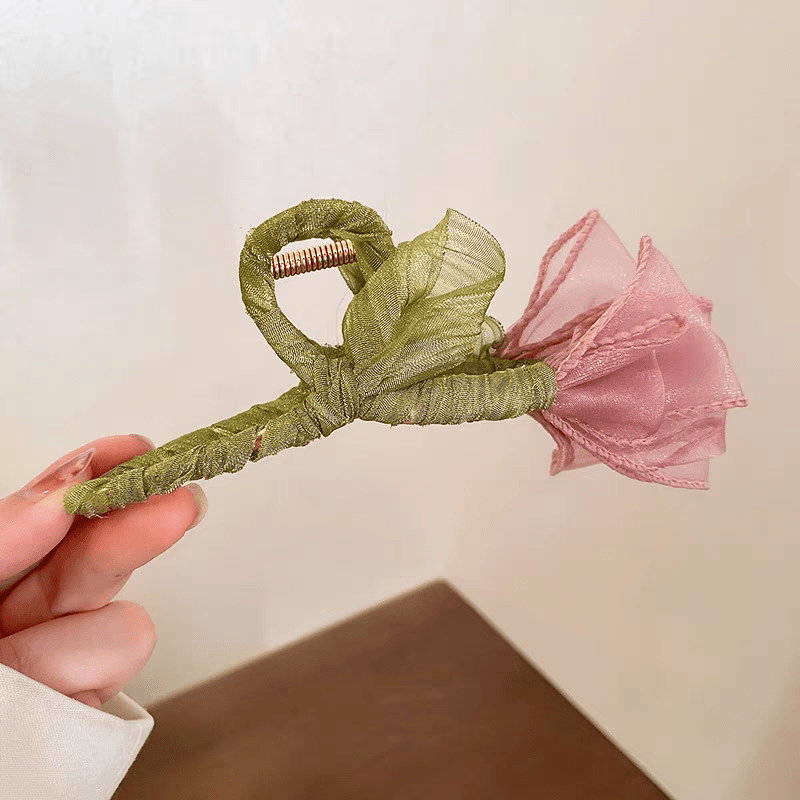 Chic Lace Tulip Chignon Claw Clip Hair Clip - ArtGalleryZen