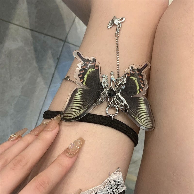 Chic Layered Butterfly Elastic Thigh Leg Chain - ArtGalleryZen